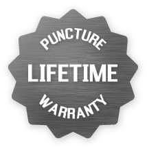 Lifetime Puncture Warranty badge